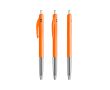 Stylo en plastique rétractable et ergonomique à encre bleue BIC® couleur orange