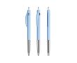 Stylo en plastique rétractable et ergonomique à encre bleue BIC® couleur bleu pastel