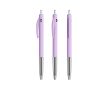 Stylo en plastique rétractable et ergonomique à encre bleue BIC® couleur lilas