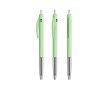 Stylo en plastique rétractable et ergonomique à encre bleue BIC® couleur vert pastel