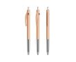 Stylo en plastique rétractable et ergonomique à encre bleue BIC® couleur orange pastel