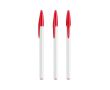 Stylo en plastique avec capuchon classique et encre noire Style BIC® couleur rouge