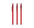 Stylo en plastique avec capuchon classique et encre noire Style BIC® couleur rouge transparent