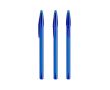 Stylo en plastique avec capuchon classique et encre noire Style BIC® couleur bleu transparent
