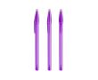 Stylo en plastique avec capuchon classique et encre noire Style BIC® couleur violet transparent