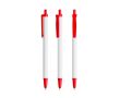 Stylo en plastique recyclé avec grande impression et encre noire BIC® couleur rouge