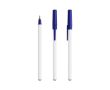 Stylo en plastique recyclé avec capuchon, encre bleue Round Stic® BIC® couleur bleu marine