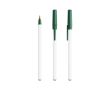 Stylo en plastique recyclé avec capuchon, encre bleue Round Stic® BIC® couleur vert
