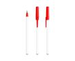 Stylo à bille en plastique avec capuchon, encre noire Round Stic BIC® couleur rouge