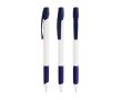 Stylo à bille en plastique recyclé avec grip doux et encre noire BIC® couleur bleu marine