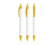 Stylo BIC® en plastique recyclé à corps large et encre bleue couleur jaune transparent