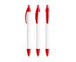 Stylo à bille en plastique recyclé à profil large et encre noire BIC® couleur rouge transparent