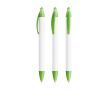 Stylo BIC® en plastique recyclé à corps large et encre bleue couleur vert transparent