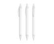 Stylo à bille en plastique recyclé à profil large et encre noire BIC® couleur blanc transparent