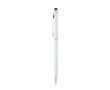 Stylo métallique avec pointe tactile et encre bleue Sleek Stylus BIC® couleur blanc