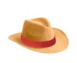 Chapeau en papier avec ruban de couleur à personnaliser  couleur rouge