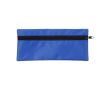 Trousse scolaire rectangulaire en polyester avec fermeture noire couleur bleu ultramarine