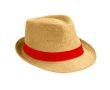 Chapeau moderne en papier de couleur beige couleur rouge