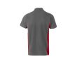 Polo de travail en piqué bicolore manches courtes 180 g/m²  couleur rouge
