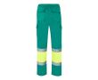 Pantalon de travail coton et polyester réfléchissant 210 g/m²  couleur vert