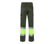 Pantalon de travail coton et polyester réfléchissant 210 g/m²  couleur vert militaire