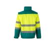 Veste de travail unisexe bicolore en polyester 180 g/m²  couleur vert
