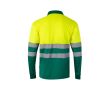 Polo de travail à manches longues avec réfléchissants 160 g/m²  couleur vert
