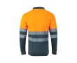 Polo de travail manches longues fluorescent 160 g/m²  couleur orange