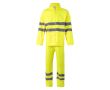 Habit de pluie de travail polyester réfléchissant 130 g/m² couleur jaune fluorescent