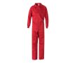 Combinaison de travail coton polyester fermeture éclair 200 g/m² couleur rouge