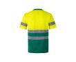 T-shirt technique de travail polyester réfléchissants 140 g/m²  couleur vert