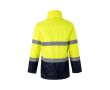 Parka de travail bicolore en polyester avec revêtement 190 g/m² couleur jaune