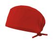 Bonnet sanitaire en sergé polyester et coton 190 g/m² couleur rouge