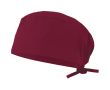Bonnet sanitaire en sergé polyester et coton 190 g/m² couleur bordeaux