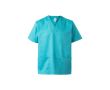 Tunique en sergé à manches courtes polyester et coton 190 g/m²  couleur turquoise