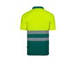 Polo de travail à manche courte unisexe œil de perdrix 140 g/m²  couleur vert