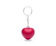 Porte-clés avec anti-stress en forme de cœur à personnaliser couleur rouge