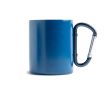 Tasse à double paroi en inox recyclé avec mousqueton, 300 ml couleur bleu marine