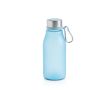 Gourde en plastique recyclé finition mate avec mousqueton, 350 ml couleur turquoise