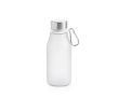 Gourde en plastique recyclé finition mate avec mousqueton, 350 ml couleur translucide