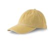 Casquette vintage non structurée à 6 panneaux en coton 250 g/m² couleur jaune clair