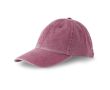 Casquette vintage non structurée à 6 panneaux en coton 250 g/m² couleur bordeaux
