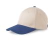 Casquette de sport bicolore structurée à 6 panneaux en coton 250 g/m² couleur bleu marine