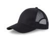 Casquette trucker à 5 panneaux avec fermeture snapback 250 g/m² couleur noir