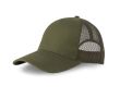 Casquette trucker à 5 panneaux avec fermeture snapback 250 g/m² couleur vert olive