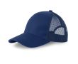 Casquette trucker à 5 panneaux avec fermeture snapback 250 g/m² couleur bleu marine