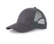 Casquette trucker à 5 panneaux avec fermeture snapback 250 g/m² couleur gris foncé