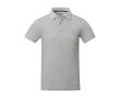 Polo à manches courtes pour homme en coton piqué 200 g/m² Herren-Poloshirt aus Piqué-Baumwolle, 200 g/m2, Elevate Life  couleur gris clair chiné