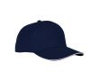 Casquette sandwich en coton à 5 panneaux 175 g/m² couleur bleu marine