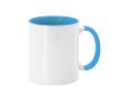 Tasse en céramique avec anse et intérieur coloré, 350 ml Sublim Color couleur bleu ciel